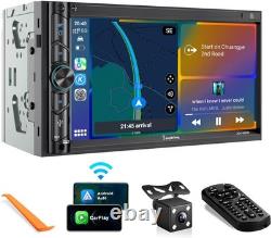Double Din Car Stereo with Bluetooth, 240W 4.2CHN, 7 Touchscreen, SWC Car Radio