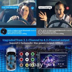 Double Din Car Stereo with Bluetooth, 240W 4.2CHN, 7 Touchscreen, SWC Car Radio