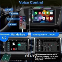 Double Din Car Stereo with CD DVD, Backup Camera Supports CarPlay/Android