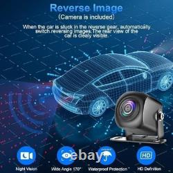 Double Din Car Stereo with CD DVD, Backup Camera Supports CarPlay/Android