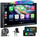 Double Din Car Stereo With Cd Dvd Backup Camera Supports Carplay/android Auto