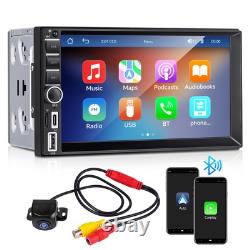 Double Din Car Stereo with Wireless Apple CarPlay & Android Auto, 7 Touchscr