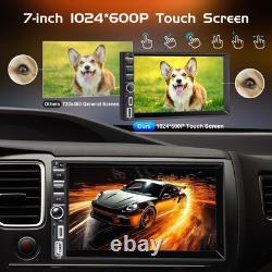 Double Din Car Stereo with Wireless Apple CarPlay & Android Auto, 7 Touchscr