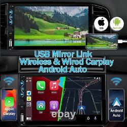 Double Din Car Stereo with Wireless Carplay, Wireless Android Auto, 7 inch Touc
