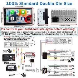 Double Din Car Stereo with Wireless Carplay, Wireless Android Auto, 7 inch Touc
