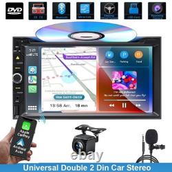 Double Din Radio CD/DVD Player 7 Bluetooth Touch Screen Car Stereo CarPlay GPS