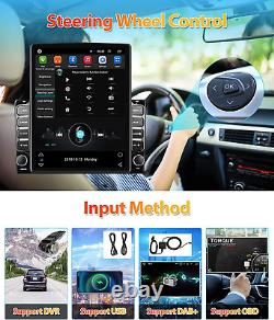 Double Din Vertical Car Stereo with Bluetooth GPS Navigation, 9.7'' Touchscreen