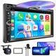 Double Din Car Stereo With Cd/dvd Player- Carplay & Android Auto, Car Audio W