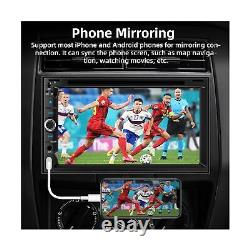 Double Din car Stereo with CD/DVD Player- CarPlay & Android Auto, Car Audio w