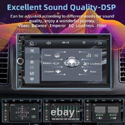 Double Din car Stereo with CD/DVD Player- CarPlay & Android Auto, Car Audio w