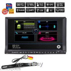 Double HD 2Din In Dash Stereo Car DVD CD Player GPS Touch Screen Radio iPod USB