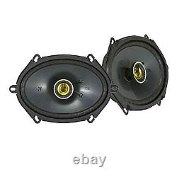 Dual 1DIN Bluetooth Car Stereo, 400W Amp and Kit, Kicker 6x8 and 6.5 Speakers