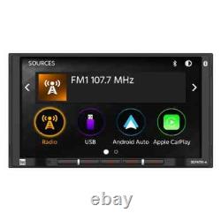 Dual 7 2 DIN Car Radio with Apple CarPlay & Android Auto