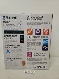 Dual 7 Retractable Touchscreen Bluetooth Car Stereo Multimedia DVD Single DIN