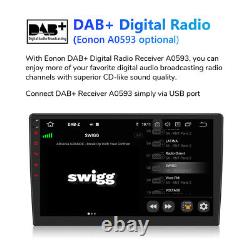 Eonon 10.1 Double DIN Android 12 OS GPS Navigation Car Stereo CarPlay Bluetooth