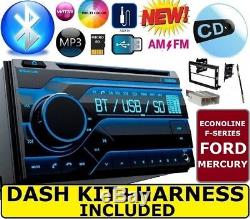 FORD MERCURY BLUETOOTH CD USB AUX Radio Stereo Installation Double Din Dash Kit