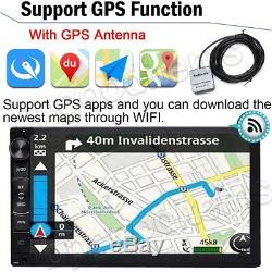 Fast Android Quad Core 7 Double 2DIN GPS Navi WiFi Car Stereo MP5 Radio Player