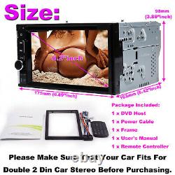 Fit 2007-14 Chrysler Dodge Jeep Car CD DVD Stereo Bluetooth 2Din & Backup Camera