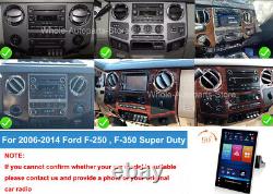 For 2006-14 Ford F-250 F-350 Super Duty Double Din Radio Rotated Stereo CarPlay