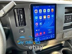 For 2008-2024 Chevrolet Express 10.1 Double Din Rotated Car Stereo Carplay Gps