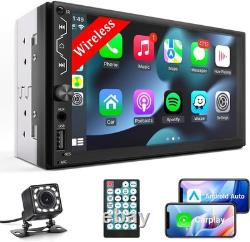 Full HD 7-Inch Touchscreen Double Din Stereo with Bluetooth & Reverse Camera