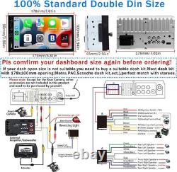 Full HD 7-Inch Touchscreen Double Din Stereo with Bluetooth & Reverse Camera