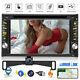 Gps&backup Camera Double 2din Car Stereo Radio Cd Dvd Player Bluetooth + Us Map