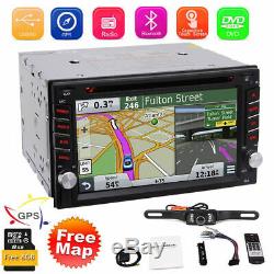 GPS Navigation+8GB Map Bluetooth Radio Double Din 6.2 Car Stereo DVD Player CD