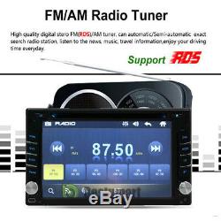 GPS Navigation Double 2Din Car Stereo DVD CD Player Bluetooth Auto Radio +Camera