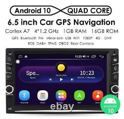 GPS Navigation HD Double 2din Car Stereo Carplay Player Bluetooth MP3 BT+Camera
