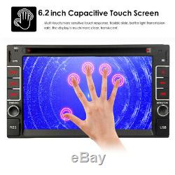 GPS Navigation With Map Bluetooth Radio Double Din 6.2 Car Stereo DVD Player BT