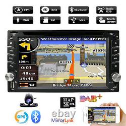 GPS Navigation With Map Bluetooth Radio Double Din 6.2 Car Stereo DVD Player CD
