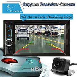 HD 2DIN Car Stereo CD DVD Player Radio FM AM TV USB MP3 Mirror Link For GPS +Cam