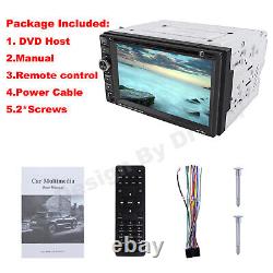 HD Lens Double Din Car Stereo Radio CD DVD Player Bluetooth Mirror Link For GPS