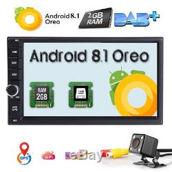 HIZPO Android 8.1 Double Din Car Stereo Radio GPS Wifi 4G OBD2 HD Mirror Link BT