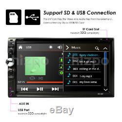 HIZPO Lens Double 2Din 7Car Stereo Radio DVD Player iPod Bluetooth TV MP3 Mic