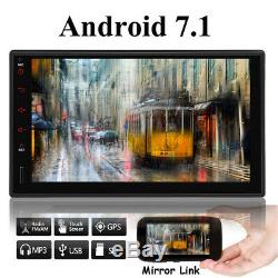 In-dash Android 7.1 WIFI 7Double 2DIN Car Radio GPS Stereo no-DVD Player+CAMERA