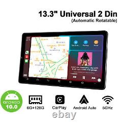 JOYING 13.3 Inch Double 2 Din Automatic Rotatable Android 10 Car Stereo 6+128GB