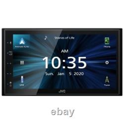 JVC KW-M560BT 2-DIN Car Stereo, Apple CarPlay/Android Auto, SXM, w Backup Camera