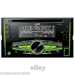 JVC KW-R520 CD MP3 Double Din Car Stereo USB Tuner Front Aux In Android Ready