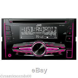 JVC KW-R520 CD MP3 Double Din Car Stereo USB Tuner Front Aux In Android Ready