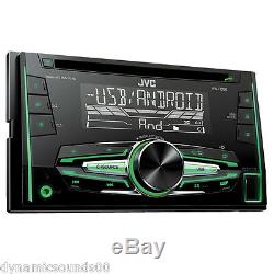 JVC KW-R520 CD MP3 Double Din Car Stereo USB Tuner Front Aux In Android Ready