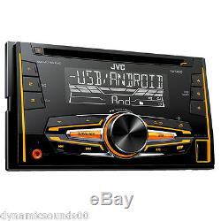 JVC KW-R520 CD MP3 Double Din Car Stereo USB Tuner Front Aux In Android Ready