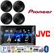 Jvc Kw-v25bt Double Din Car Stereo With Pioneer Ts-g1645r 250w 6-1/2 Car Speakers