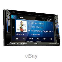 JVC KW-V25BT Double DIN Car Stereo With Pioneer TS-G1645R 250W 6-1/2 Car Speakers