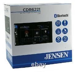 Jensen CDR6221 6.2 inch LED CD/DVD Touch Screen Bluetooth Double Din Car Stereo