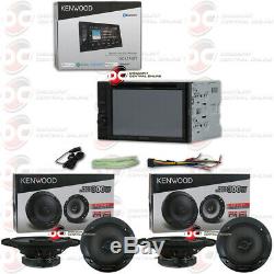 KENWOOD DDX376BT 6.2 CD DVD BLUETOOTH PANDORA CAR STEREO PLUS 4 x 6.5 SPEAKERS