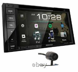 Kenwood Double DIN Bluetooth In-Dash Car Stereo Receiver+Belva Backup Camera