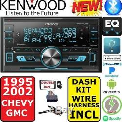 Kenwood Fits 95-02 Gm Truck/suv Usb Bluetooth Double Din Car Stereo Pkg Opt XM