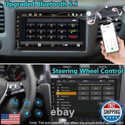 Leadfan Double Din Car Stereo with Dash Cam, Support Apple Carplay and Androi